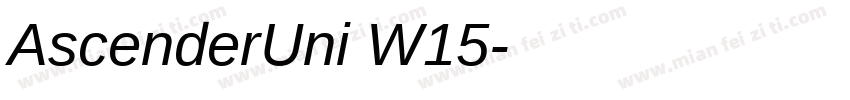 AscenderUni W15字体转换